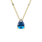 Vibesly Radiant Teardrop Birthstone Necklace - Unmatched Elegance & Timeless Charm
