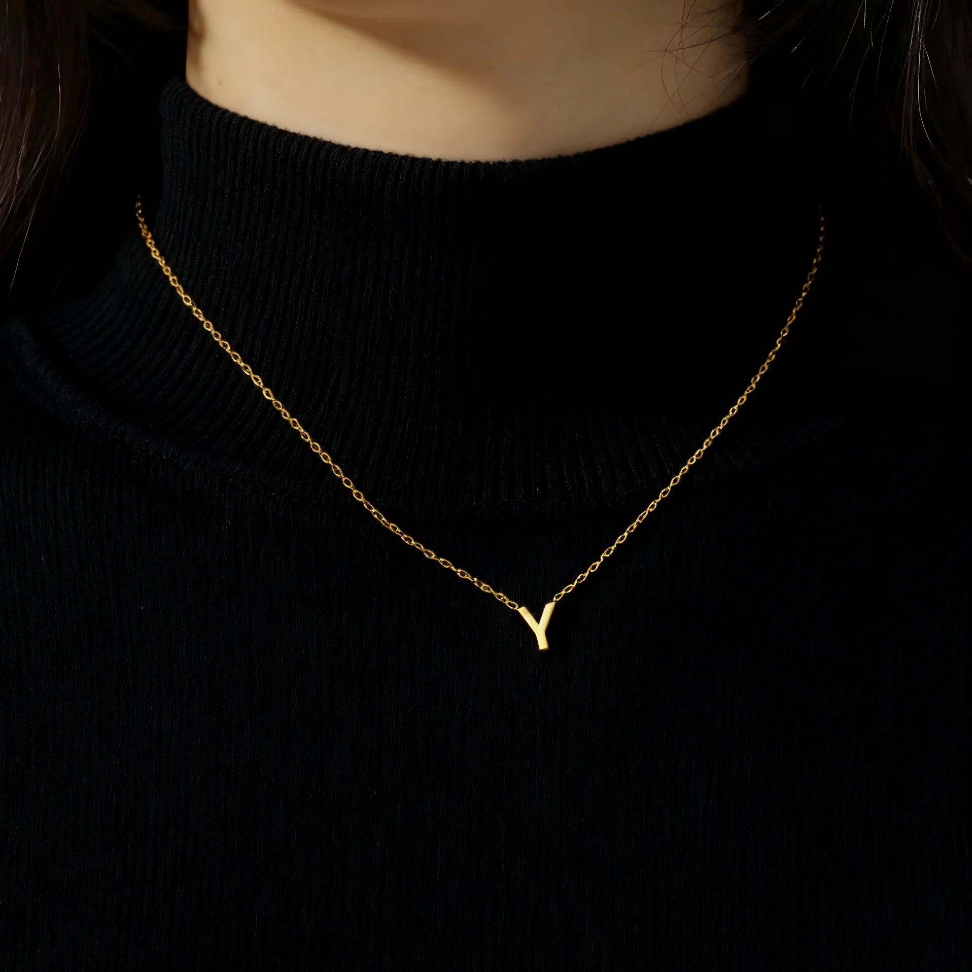 Vibesly A-Z Minimalist Initial Necklace for Women - Stunning Alphabet Stainless Steel Choker - Unique Gift Idea