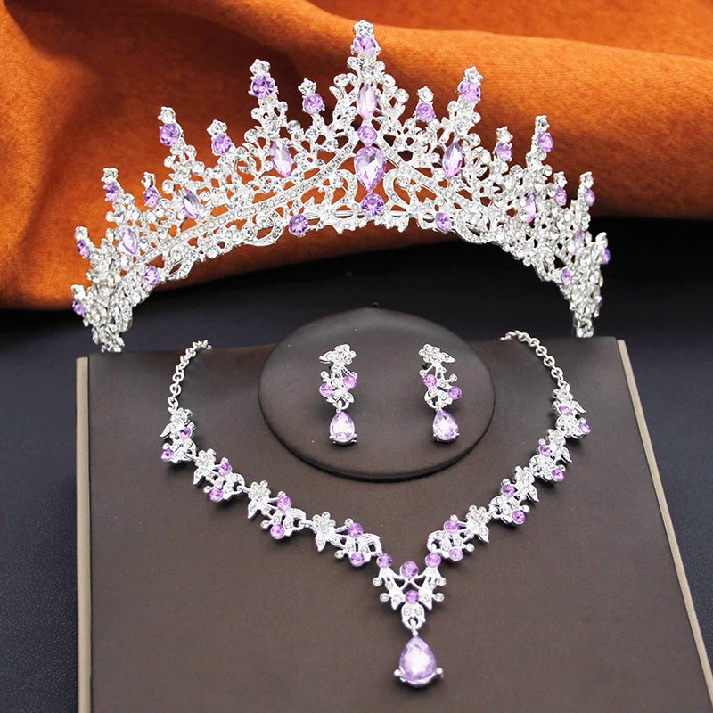 Regal Elegance Tiara, Necklace & Earrings Set - Experience Unmatched Luxury with Our Award-Winning Jewelry Collection