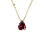 Vibesly Radiant Teardrop Birthstone Necklace - Unmatched Elegance & Timeless Charm