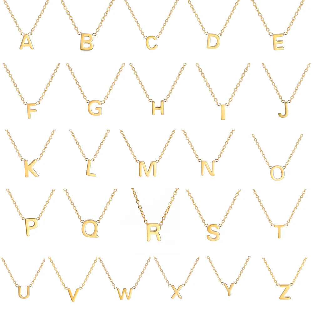 Vibesly A-Z Minimalist Initial Necklace for Women - Stunning Alphabet Stainless Steel Choker - Unique Gift Idea