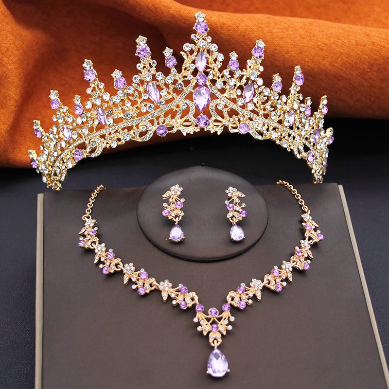 Regal Elegance Tiara, Necklace & Earrings Set - Experience Unmatched Luxury with Our Award-Winning Jewelry Collection