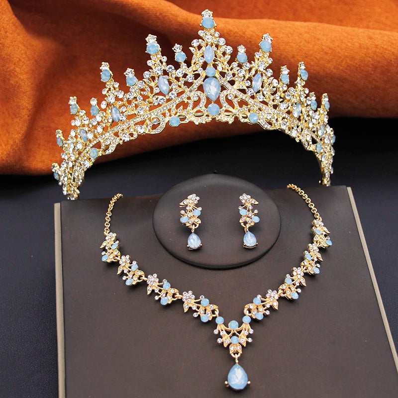 Regal Elegance Tiara, Necklace & Earrings Set - Experience Unmatched Luxury with Our Award-Winning Jewelry Collection