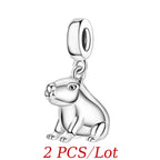 Cute Hanging Sloth Charm Fit Original Pan Bracelet DIY Women Jewelry Gift Sweet Animals Beads 2024 New Arrivals