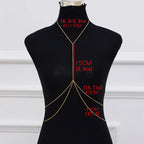 Sexy Chest Chain Bra Bikini Belly Waist Chain for Women Girls Cross Female Suit Beach Harness Necklace Breast Body Chain Jewelry