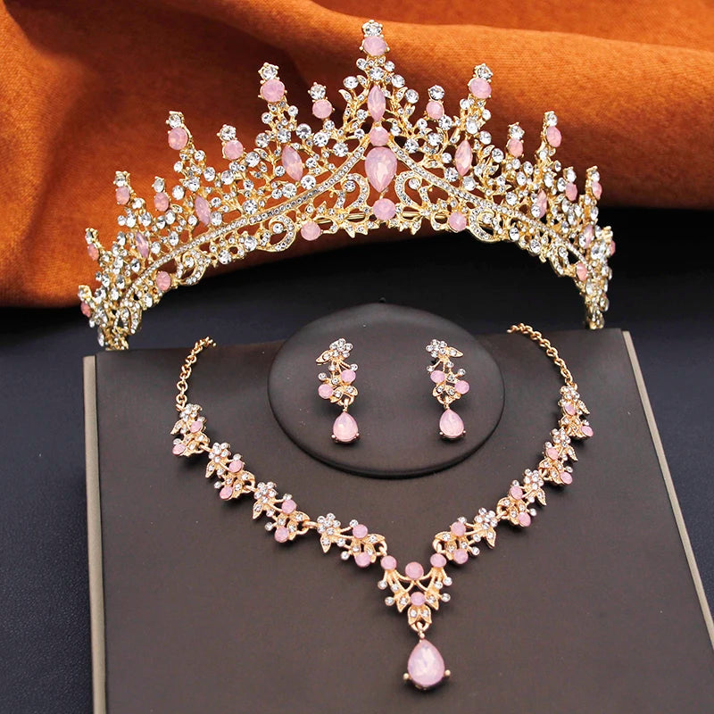 Regal Elegance Tiara, Necklace & Earrings Set - Experience Unmatched Luxury with Our Award-Winning Jewelry Collection