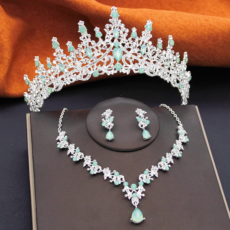 Regal Elegance Tiara, Necklace & Earrings Set - Experience Unmatched Luxury with Our Award-Winning Jewelry Collection