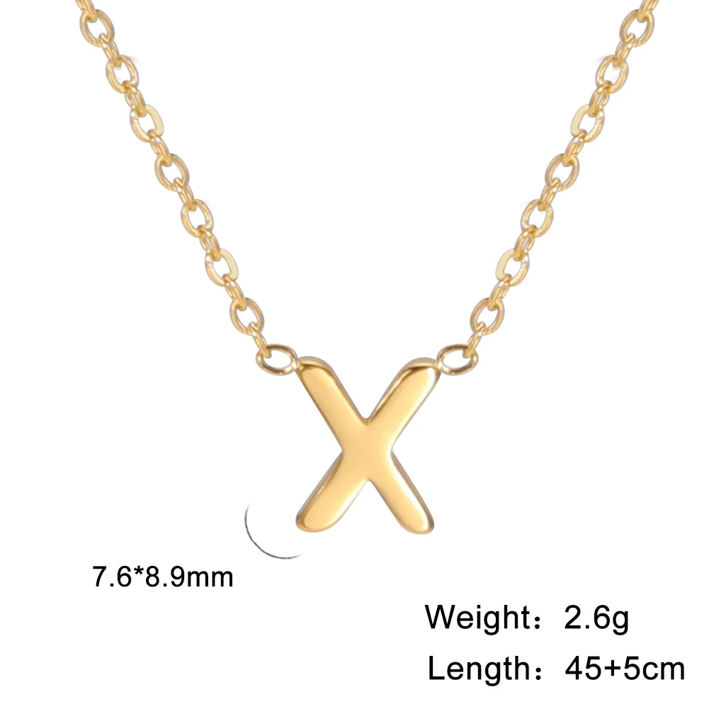 Vibesly A-Z Minimalist Initial Necklace for Women - Stunning Alphabet Stainless Steel Choker - Unique Gift Idea
