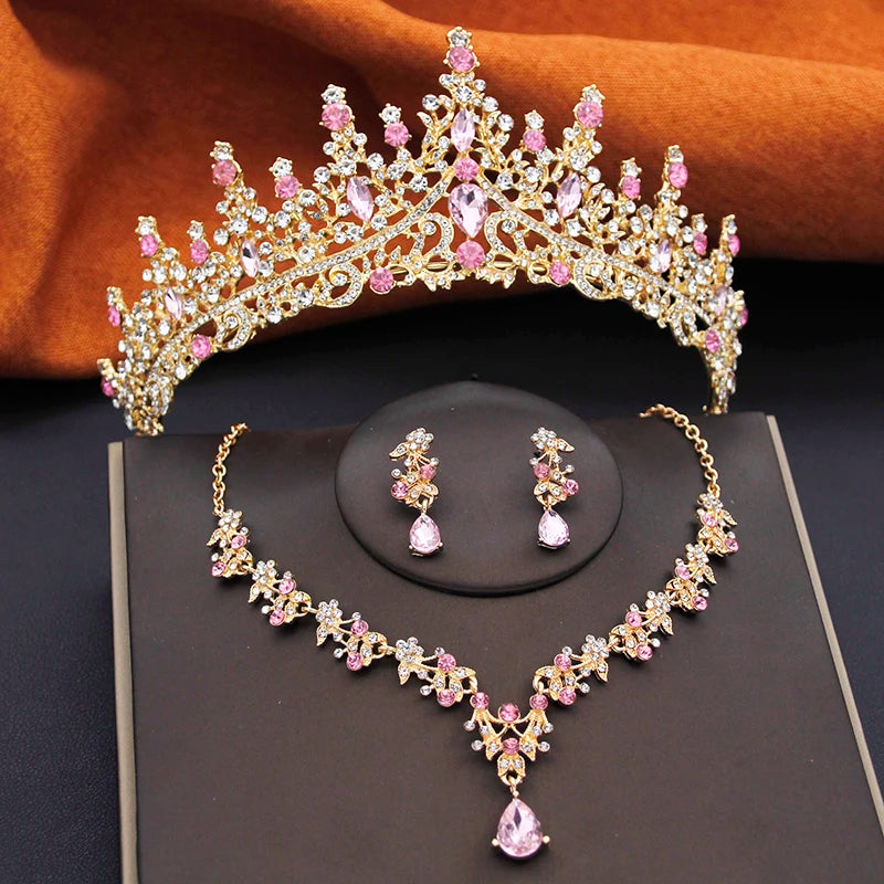 Regal Elegance Tiara, Necklace & Earrings Set - Experience Unmatched Luxury with Our Award-Winning Jewelry Collection