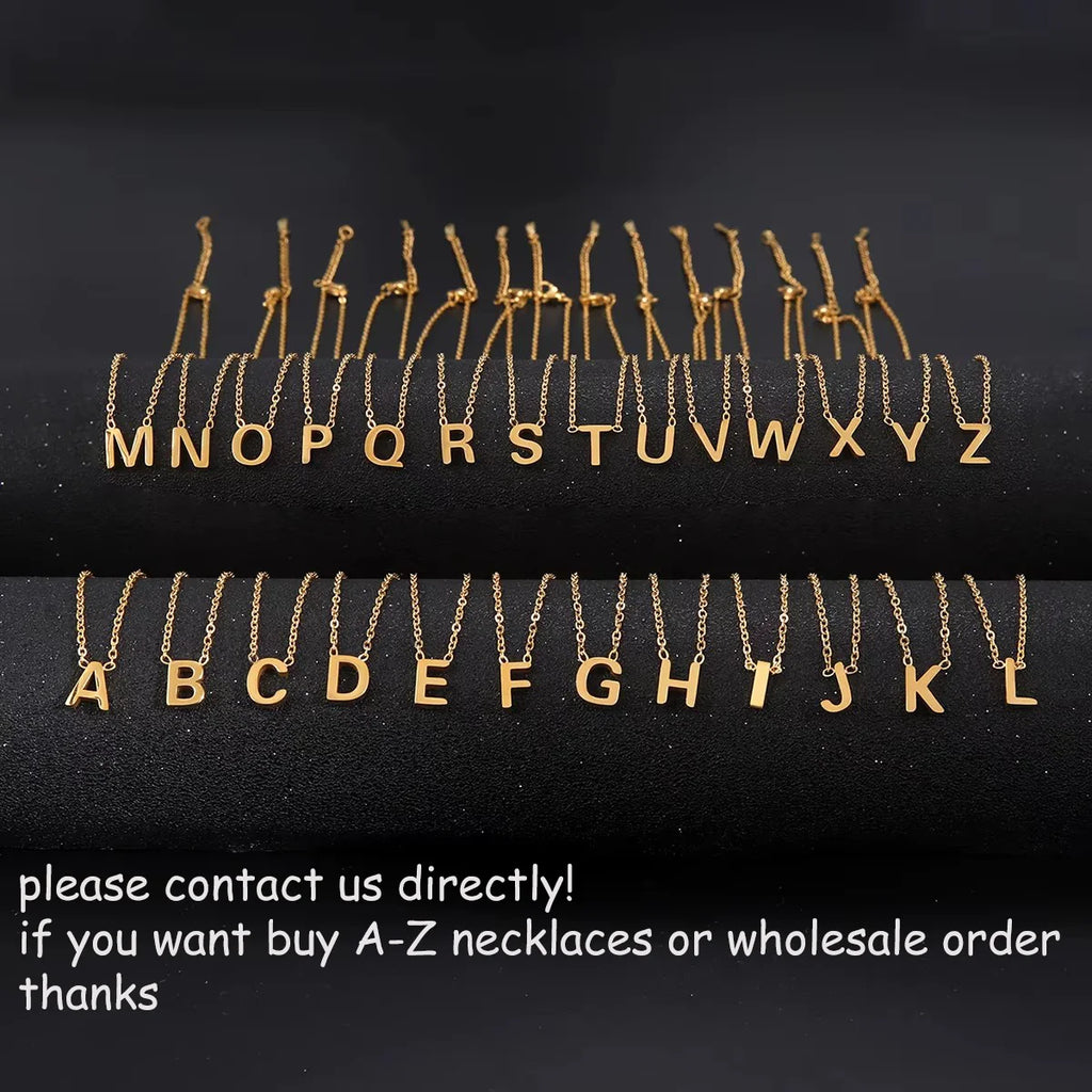 Vibesly A-Z Minimalist Initial Necklace for Women - Stunning Alphabet Stainless Steel Choker - Unique Gift Idea