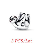 Cute Hanging Sloth Charm Fit Original Pan Bracelet DIY Women Jewelry Gift Sweet Animals Beads 2024 New Arrivals